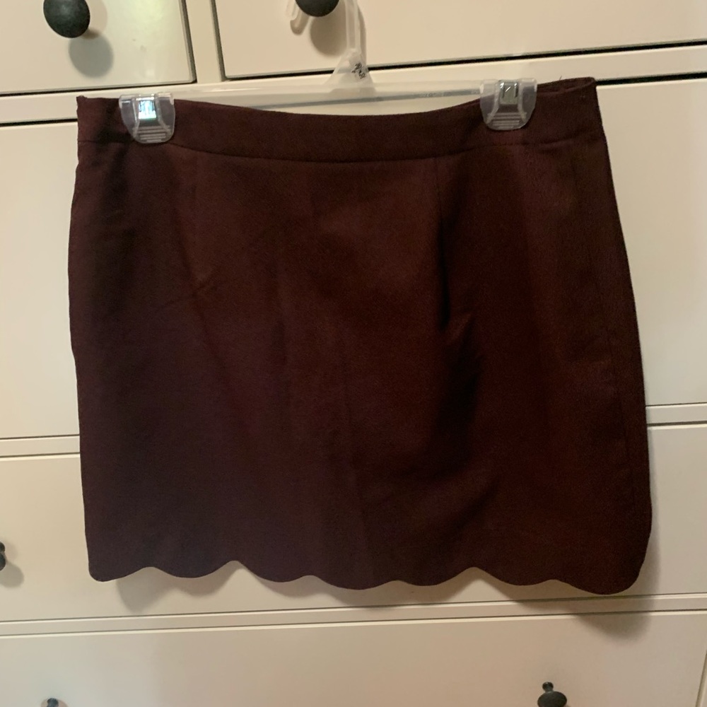 Lush Scalloped Mini Skirt